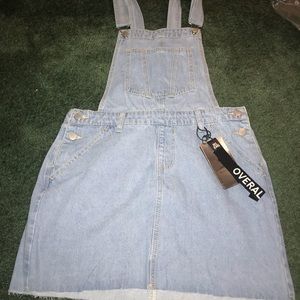 denim overall dress